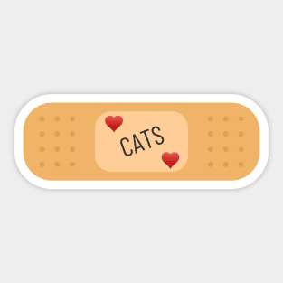 Cats lovers patch - bandaid Sticker